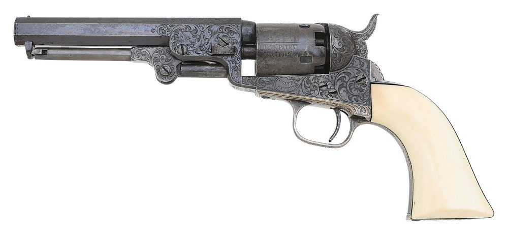 Fine Gustave Young Engraved Colt Model 1849 Pocket Percussion Revolver fine-gustave-young-engraved-colt-model-1849-pocket-percussion-revolver
