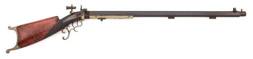 Fine Percussion Schuetzen Rifle by George Schalk of Pottsville, Pennsylvania