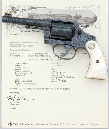 Wonderful Factory Engraved Colt Police Positive Revolver Shipped on Loan Account