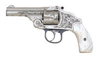 Engraved Harrington & Richardson Safety Hammerless Double Action Revolver