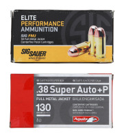 Sig Sauer and Aguila 38 Super Auto +P Ammunition