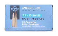PPU Rifleline 7.5x55 Swiss Ammunition
