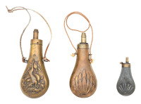 Lot of Three Powder Flasks
