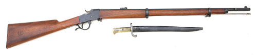 Fine Belgian Rolling Block Single Shot Training Rifle with Saber Bayonet by Bernard & Pirghaye