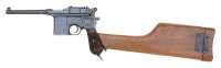German Army Mauser C96 Red Nine Semi-Auto Pistol with Stock
