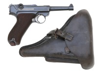 German P.08 Luger Pistol by Erfurt with Unit Marking & Holster - 2