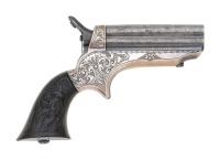 Engraved Sharps Model 1A Pepperbox
