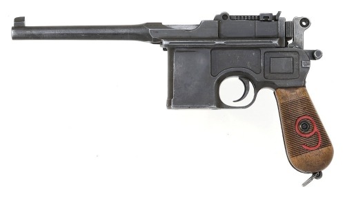 German Army Mauser C96 Red Nine Semi-Auto Pistol