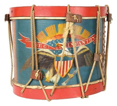 Fine Civil War Rope Snare Drum by A. Rodgers