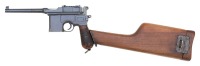 Mauser C96 Pre-War Commercial Pistol with Matching Holster- Stock
