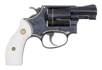 Attractive Smith & Wesson Custom Engraving Department Model 36 Chiefs Special Revolver by Wayne D'Angelo