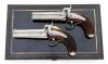Lovely Pair of Percussion Over Under Double Barrel Pistols - 2