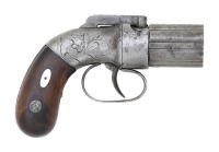 Allen&rsquo;s Patent Short Barrel Bar Hammer Pepperbox Percussion Revolver
