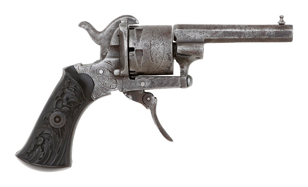 Belgian Pinfire Double Action Pocket Revolver