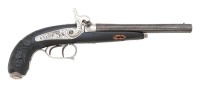Belgian Percussion Double Barrel Pistol