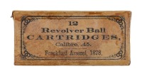 Collectible Frankford Arsenal 1878-Dated 45 Cal. Cartridges