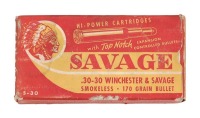Collectible Savage &ldquo;Big Chief&rdquo; 30-30 Winchester & Savage Cartridges