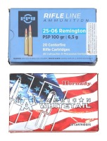 Hornady and PPU 25-06 Remington Ammunition