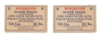 Pair of Vintage Winchester Super Speed 12 ga. Rifled Slug Boxes