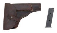 Desirable German Wartime P.35(p) Radom Pistol Holster & Magazine by Steyr