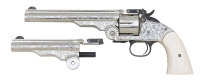 Superb Cased & Factory Engraved Smith & Wesson Performance Center Schofield 2000 Revolver Two Barrel Set by Dave Misiaszek - 2