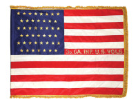 Fine 3rd Georgia Infantry Unit Marked Spanish-American War-Era Flag