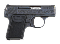 Engraved Browning Baby Semi-Auto Pistol by David Wade Harris
