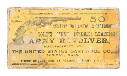 Scarce U.S. Cartridge Company .44 Colt Centerfire Cartridge Box