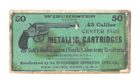 Collectible Winchester .45 Cal Colt Model 1878 D.A. Cartridge Box