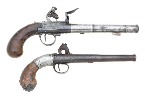 Pair Of British Queen Anne Style Pistols