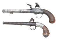 Pair Of British Queen Anne Style Pistols - 2