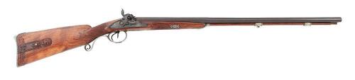 Ornate German Percussion Flintlock Double Shotgun by Jung