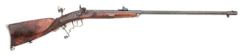 Engraved Czech Percussion Halfstock Sporting and Target Rifle by Jirku