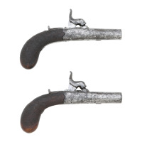 Attractive Pair of British Percussion Pocket Pistols by Showell
