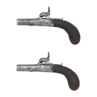 Attractive Pair of British Percussion Pocket Pistols by Showell - 2