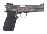 Engraved Browning High Power Semi-Auto Pistol by David Wade Harris