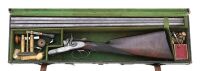 Cased Boston Double Hammergun by William Schaefer - 2