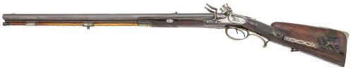 Ornate German Flintlock B&uuml;chsflinte Combination Gun by Anschutz