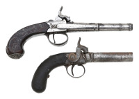 Pair of British Screw Barrel Percussion Pocket Pistols