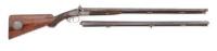 British Percussion Double Rifle-Shotgun Two Barrel Set by Deane