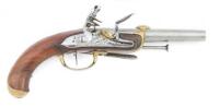 Rare French Model 1779 Marine Flintlock Pistol by Tulle