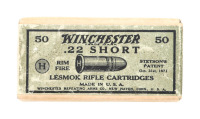 Collectible Winchester 22 Short Lesmok Rifle Cartridge Box