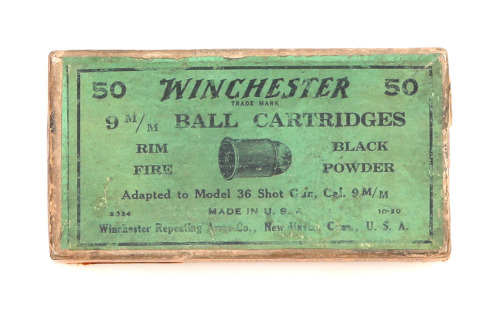 Collectible Winchester 9mm Black Powder Ball RF Cartridges