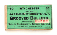 Collectible Winchester .44 CF Hollow Point Grooved Bullets