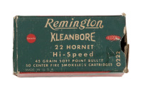 Vintage Remington Kleanbore 22 Hornet Cartridges
