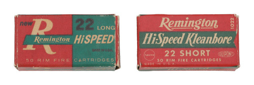 Pair of Remington 22 Long and 22 Short Cartridges
