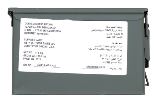 Full and Sealed 50 BMG Tracer Ammunition