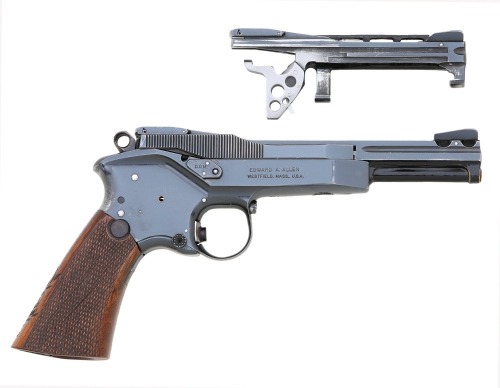 Interesting Edward A. Allen Experimental 22 Semi-Auto Target Pistol