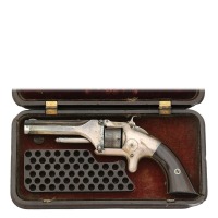 Smith & Wesson No. 1 First Issue Sixth Type Revolver with Gutta Percha Case
