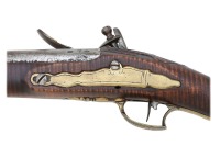 Attractive Colonial Flintlock Long Fowler with British Barrel and Charleville Lock - 4
